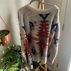 Cozy aztec print sweater
